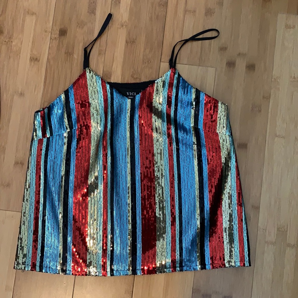 Party top. Sparkles tank top!